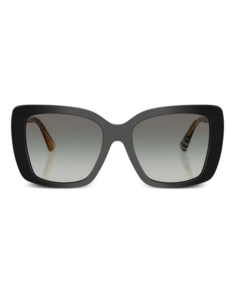 Burberry Sonnenbrille mit eckigem Gestell - Schwarz Schwarz