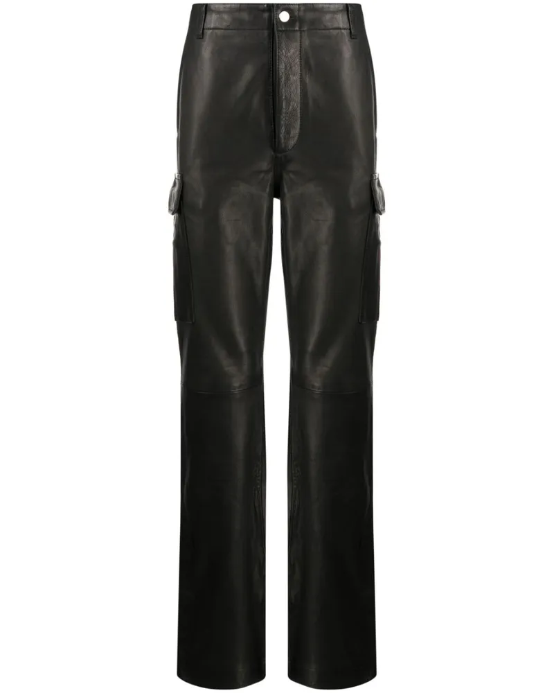Amiri Hose mit Glanzoptik - Schwarz Schwarz