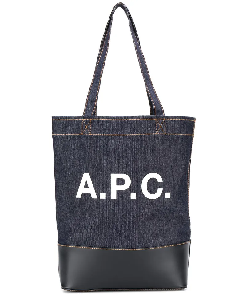A.P.C. Jeans-Shopper mit Logo - Blau Blau
