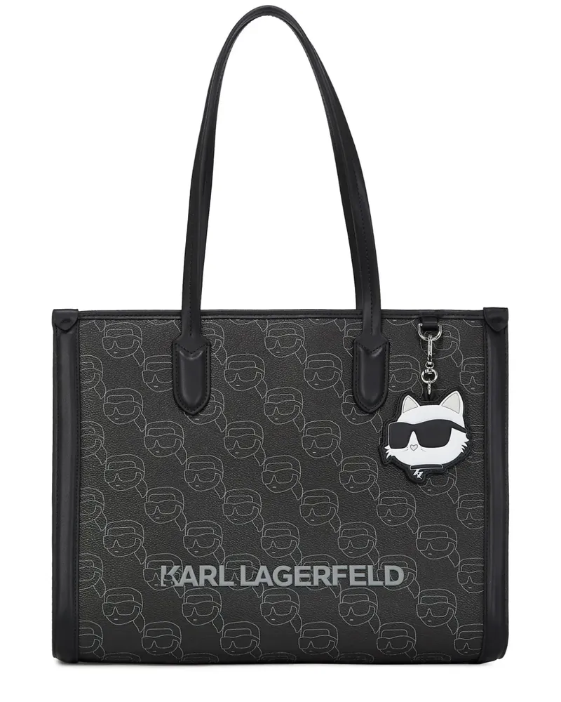 Karl Lagerfeld Mittelgroße Ikon Tote Bag - Schwarz Schwarz