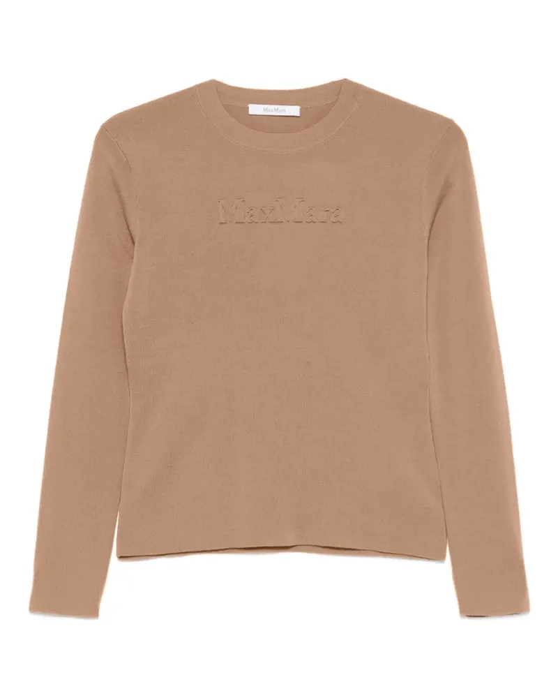 Max Mara Pullover mit Logo-Stickerei - Nude Nude