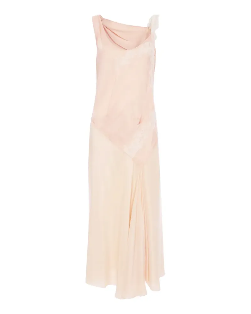 Victoria Beckham lace-trim midi dress - Rosa Rosa