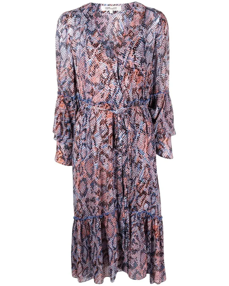 Diane von Furstenberg Wickelkleid mit Print - Mehrfarbig Mehrfarbig