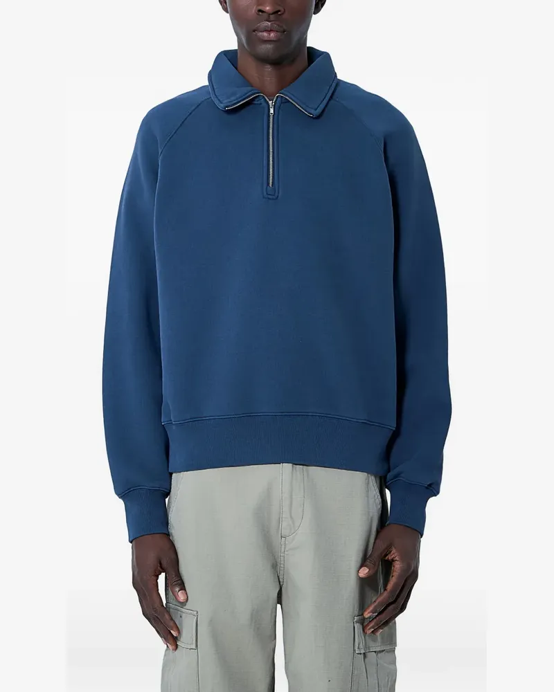 Stüssy Sweatshirtjacke mit Stehkragen - Blau Blau
