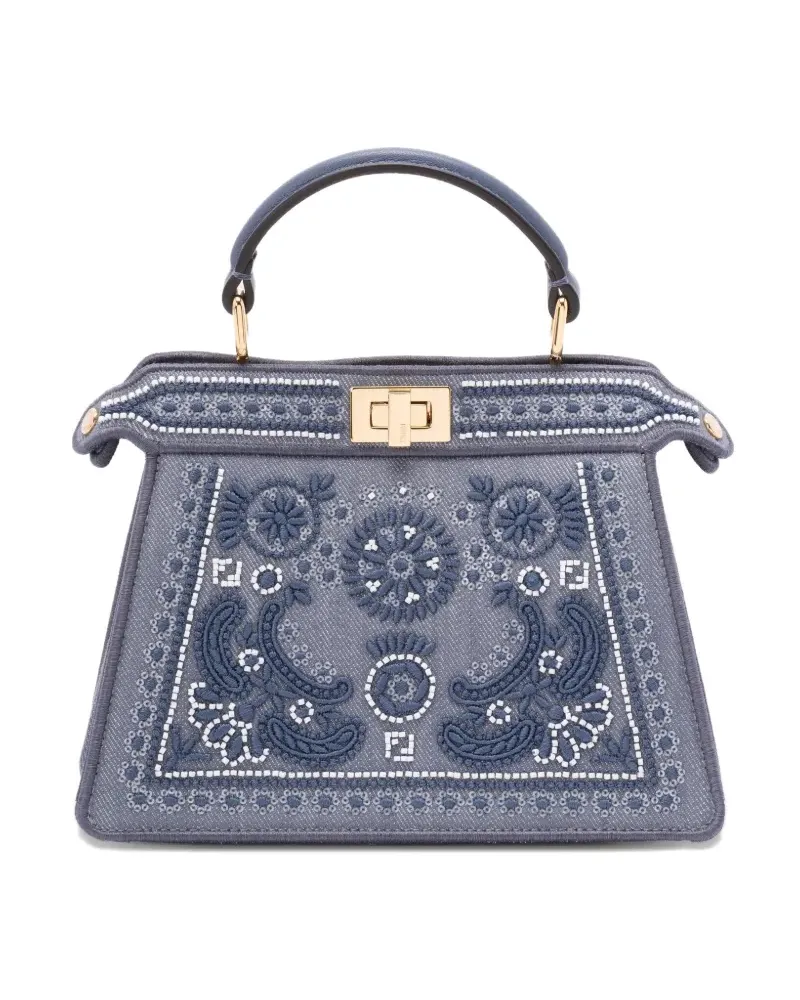 Fendi Peekaboo ISeeU Schultertasche - Blau Blau