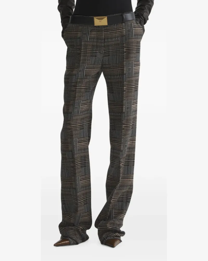 Thierry Mugler low waist straight pants - Grau Grau