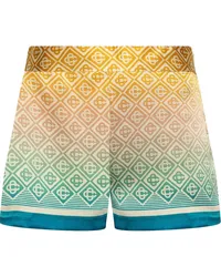 Casablanca Paris Seidenshorts mit Monogramm-Print Orange