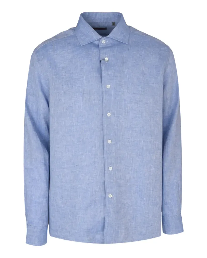 Corneliani spread-collar long-sleeve shirt - Blau Blau