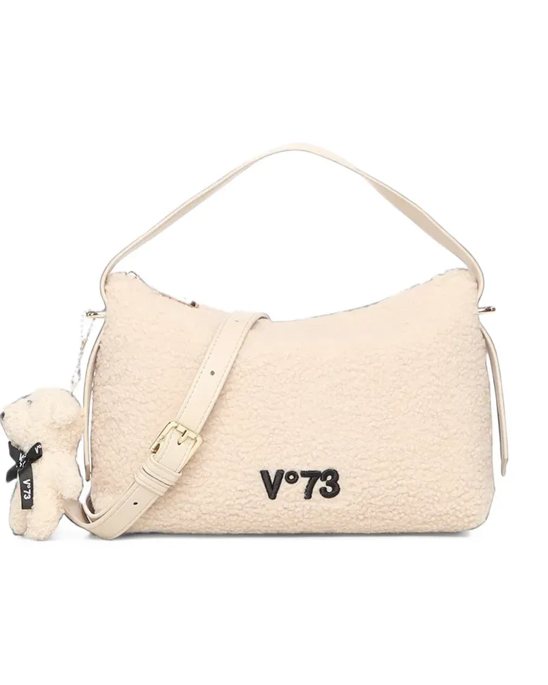 V°73 Isabella Schultertasche mit Teddy-Effekt - Nude Nude