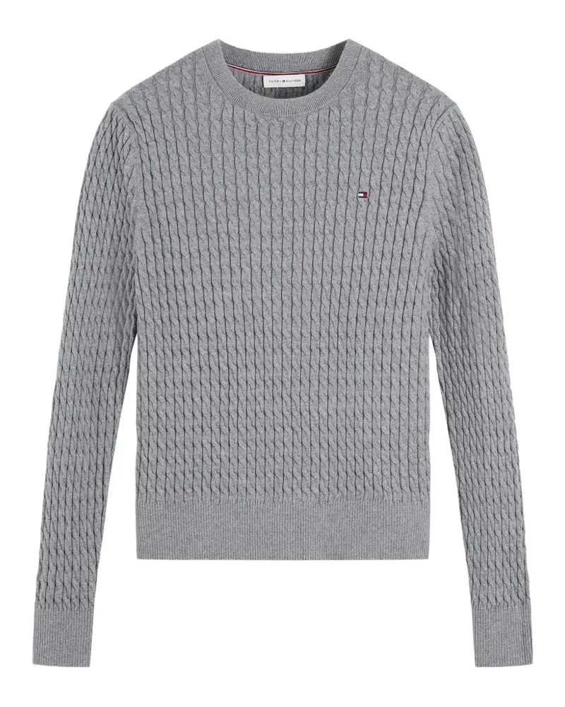 Tommy Hilfiger Pullover mit Logo-Patch - Grau Grau