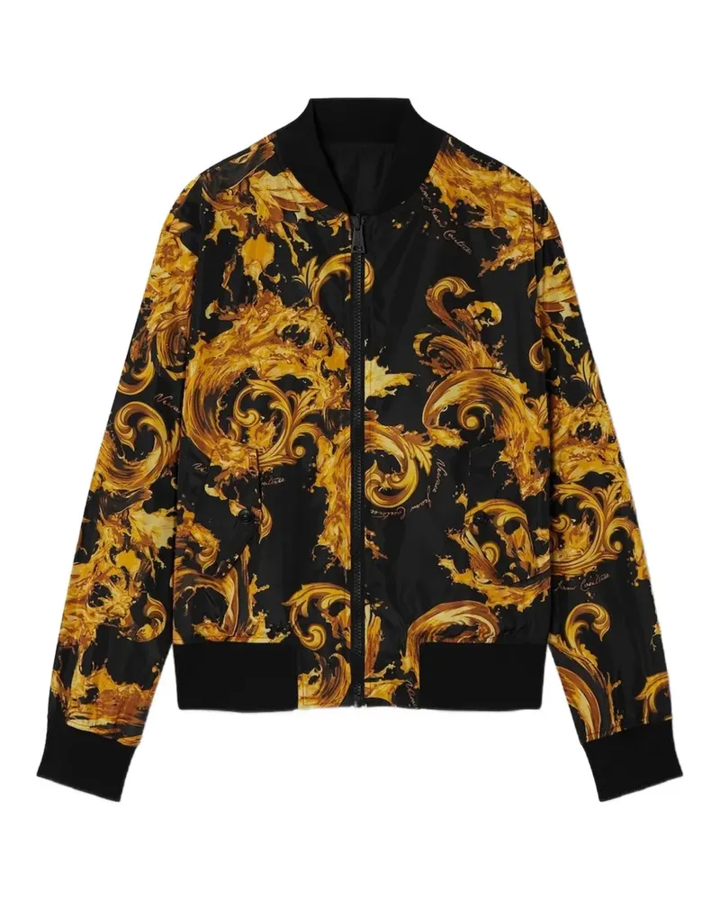 Versace Jeans reversible Baroque-print bomber jacket - Schwarz Schwarz