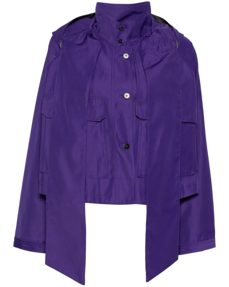 forte_forte Shell-Jacke mit Kapuze Violett