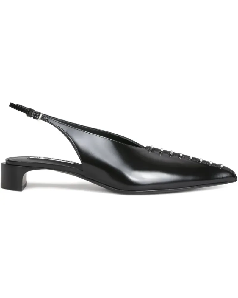 Jil Sander studded slingback pumps - Schwarz Schwarz