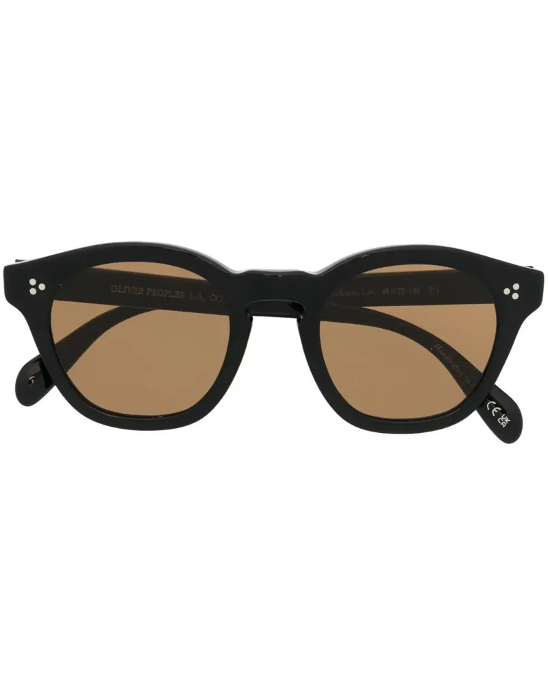 Oliver Peoples Runde Lewen Sonnenbrille - Braun Braun