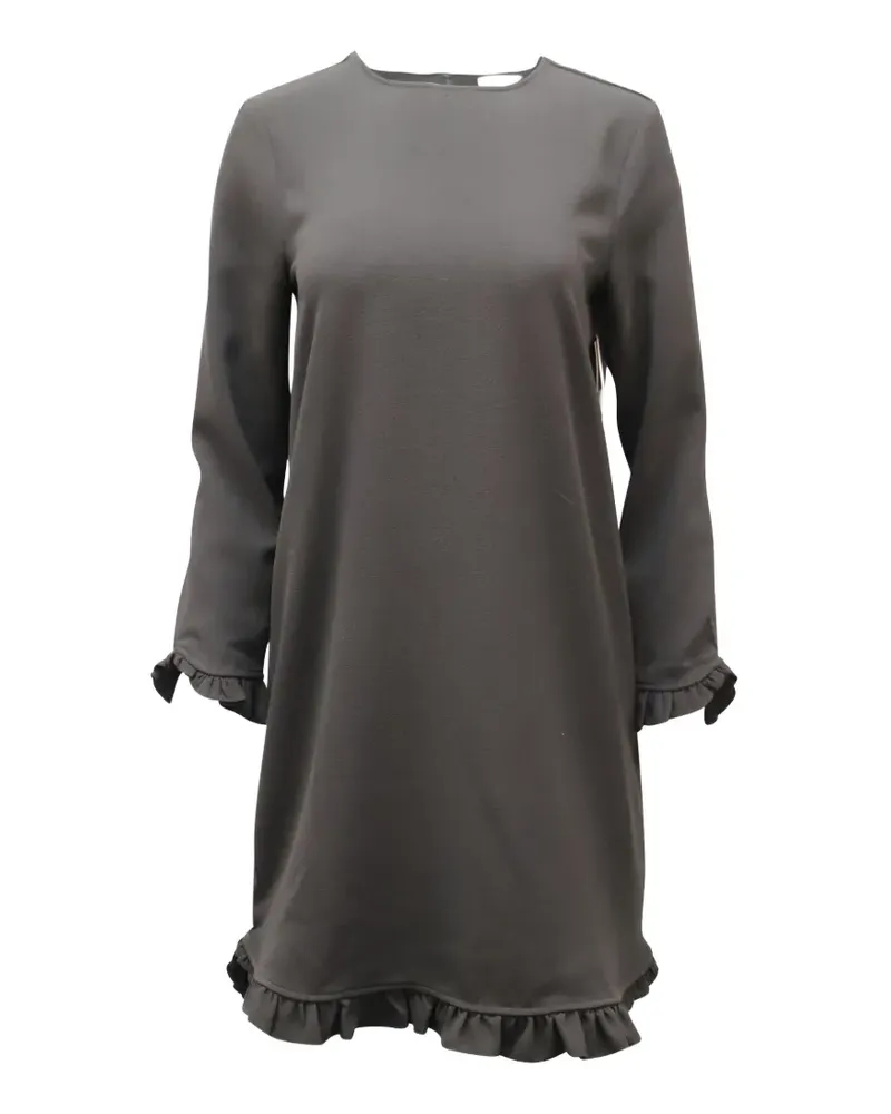 Ganni Minikleid mit Rüschenbesatz - Schwarz Schwarz