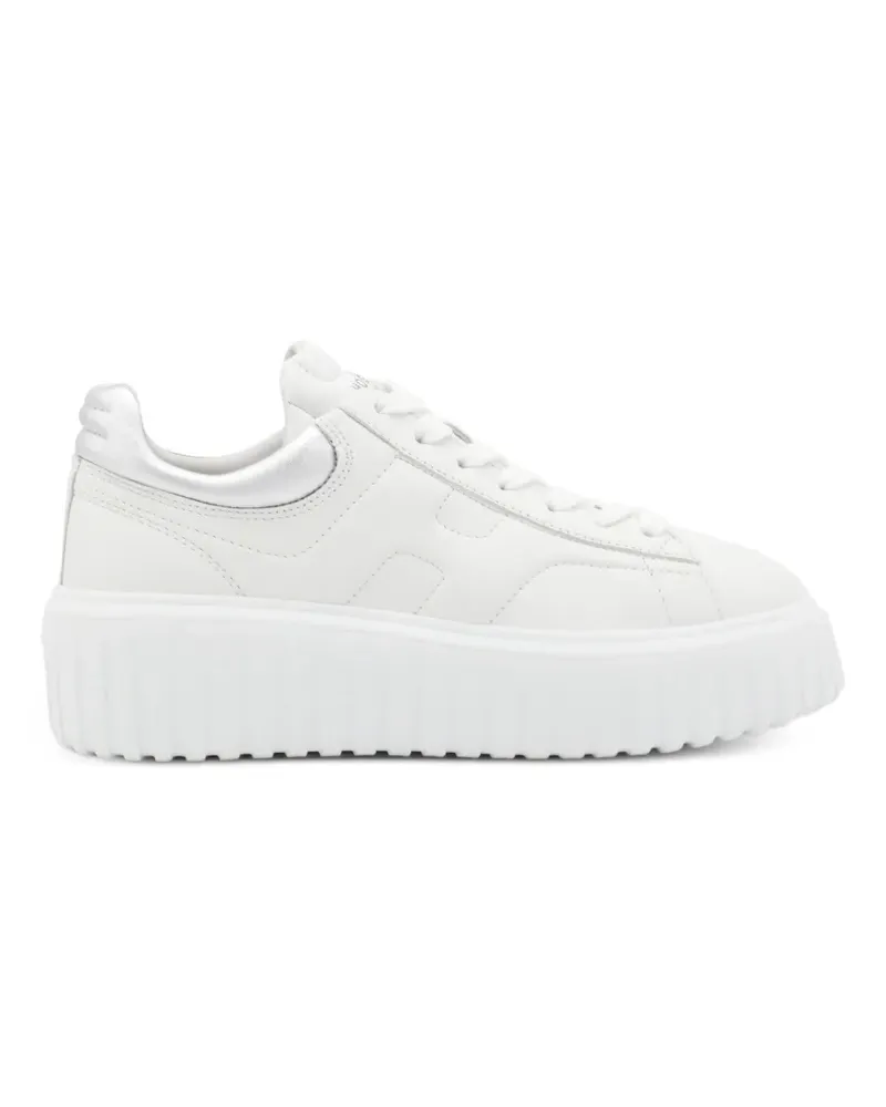 Hogan H-Stripes Plateau-Sneakers - Weiß Weiß