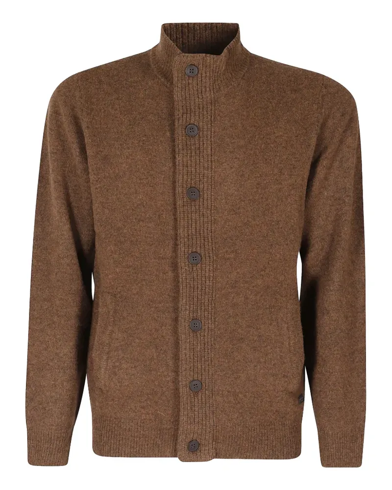 Barbour essential elbow-patch cardigan - Braun Braun