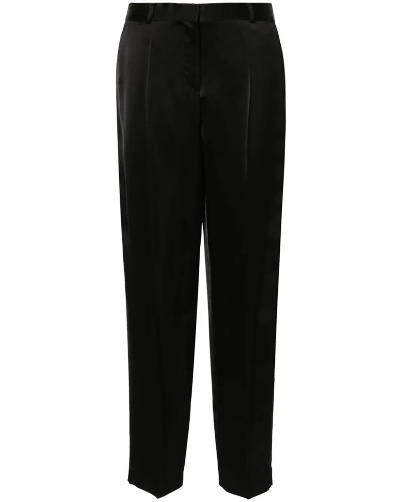 Totême Tief sitzende Hose aus Satin - Schwarz Schwarz