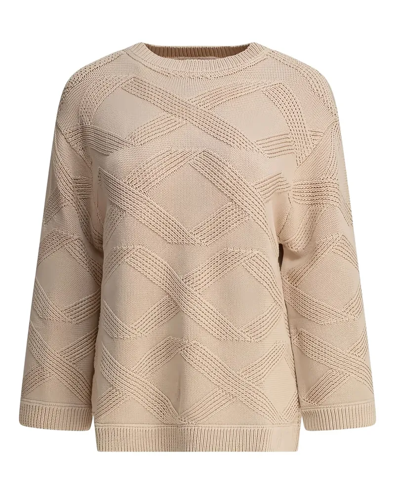 LOULOU Pullover mit Rautenmuster - Nude Nude