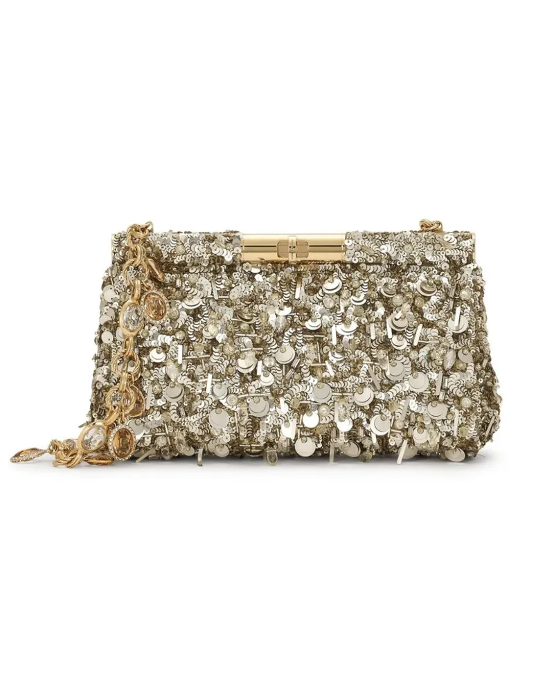 Dolce & Gabbana Schultertasche mit Pailletten - Gold Gold