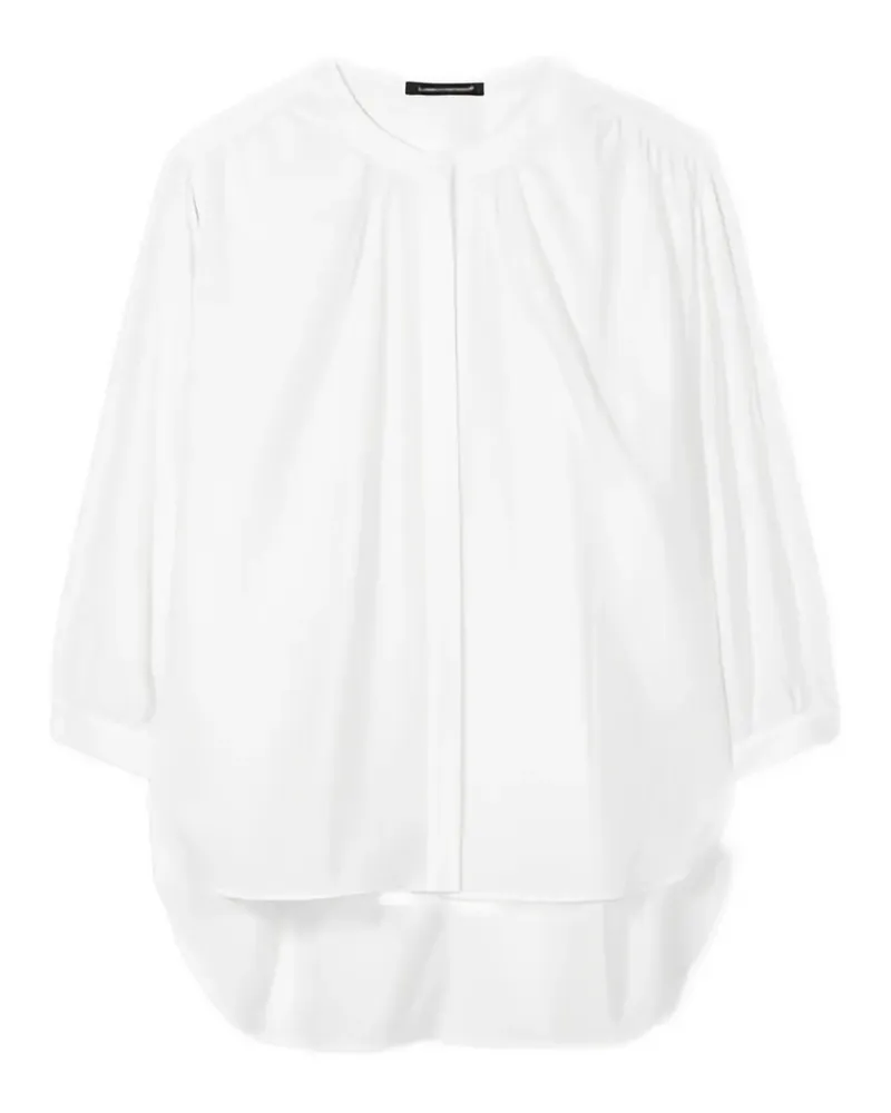 Luisa Cerano gathered high-low blouse - Weiß Weiß