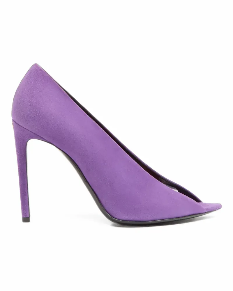 Valentino Garavani Révélé Pumps aus Wildleder mit offener Kappe 105mm - Violett Violett