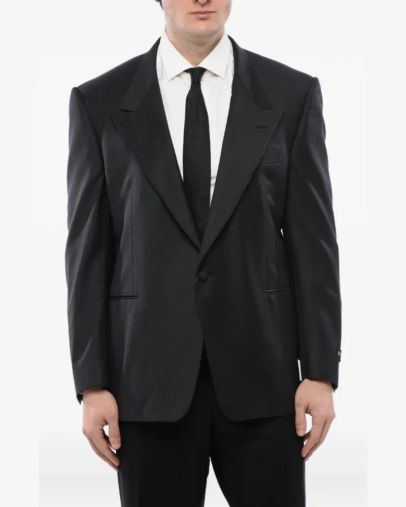 Corneliani Jacke mit steigendem Revers - Schwarz Schwarz