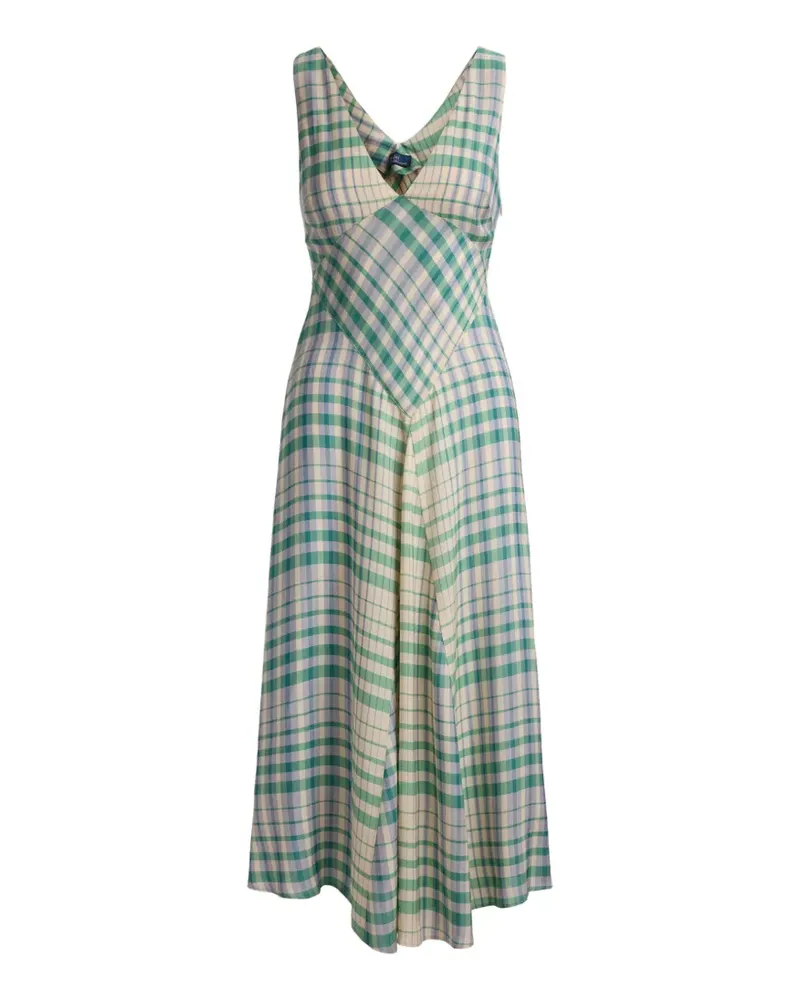 Ralph Lauren plaid paneled A-line dress - Nude Nude