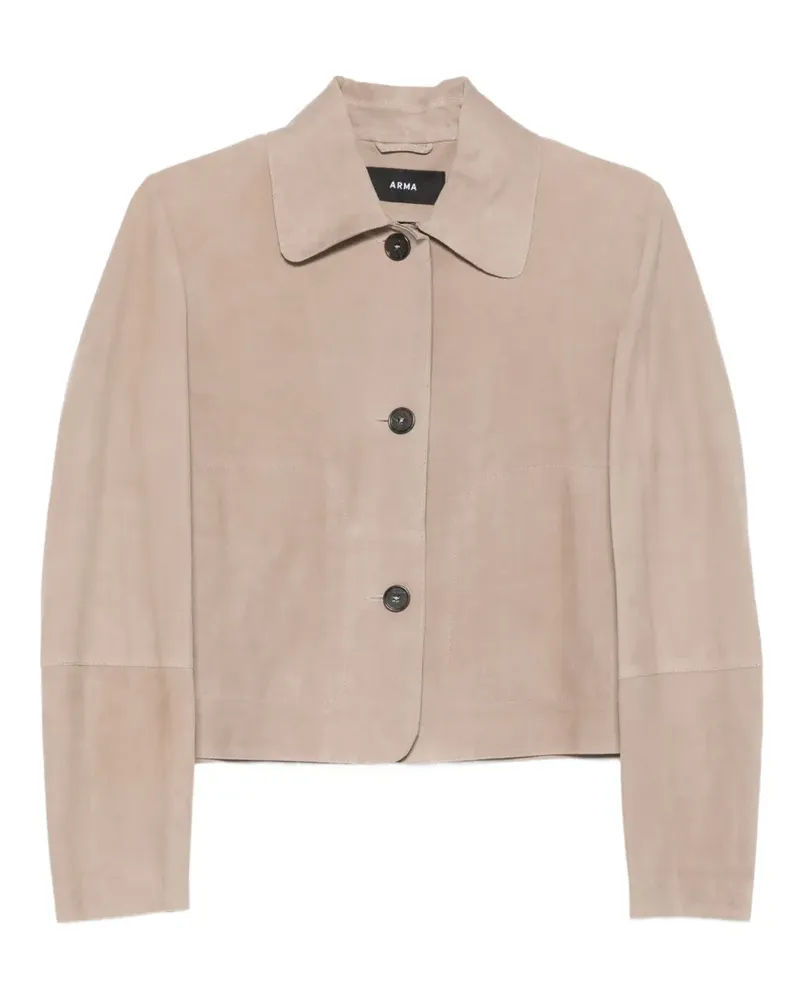 Arma Geknöpfte Wildlederjacke - Nude Nude