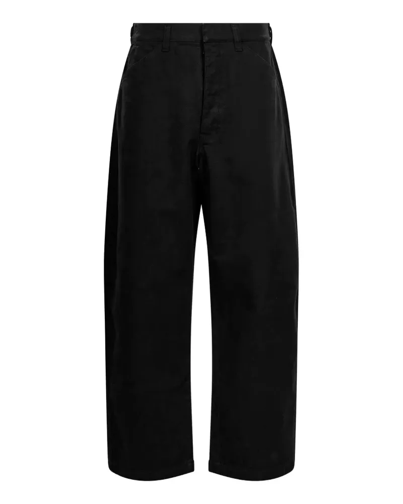 Christophe Lemaire Wide-Leg-Hose mit Ziernaht - Schwarz Schwarz