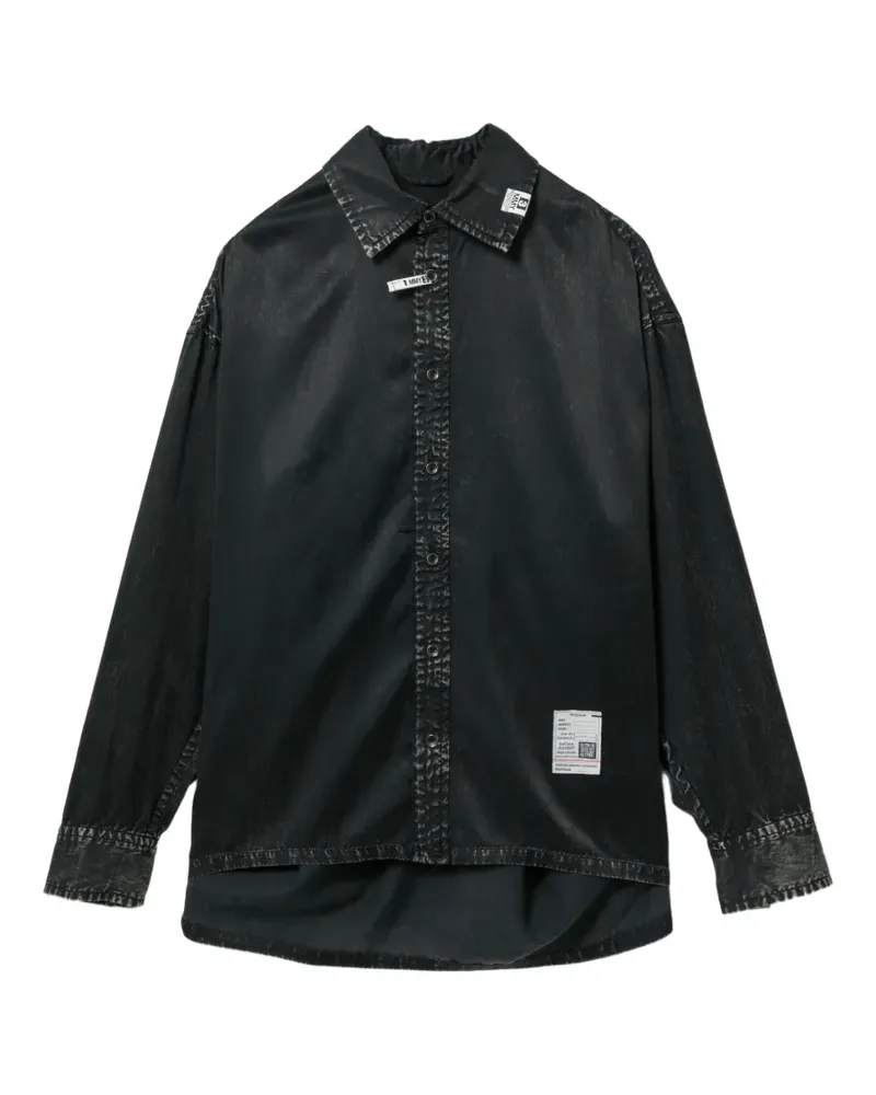MIHARAYASUHIRO Ausgeblichenes Hemd - Schwarz Schwarz