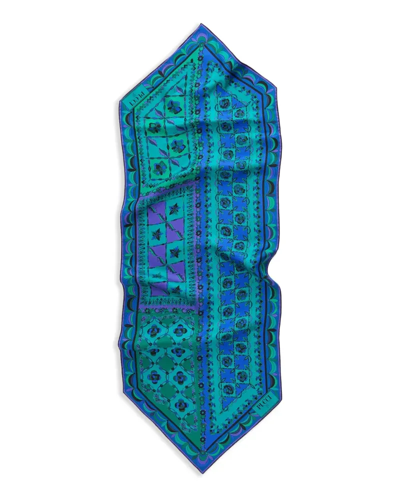 Emilio Pucci Seidenschal mit geometrischem Print - Grün Grün
