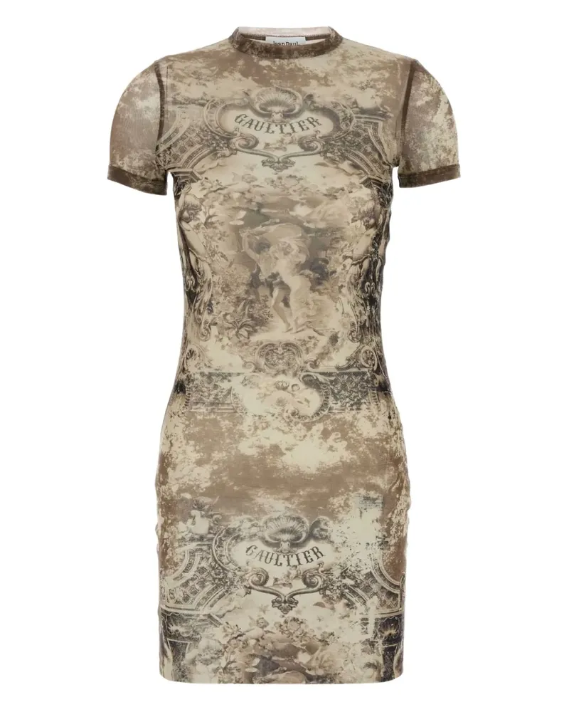 Jean Paul Gaultier Minikleid mit Print - Nude Nude