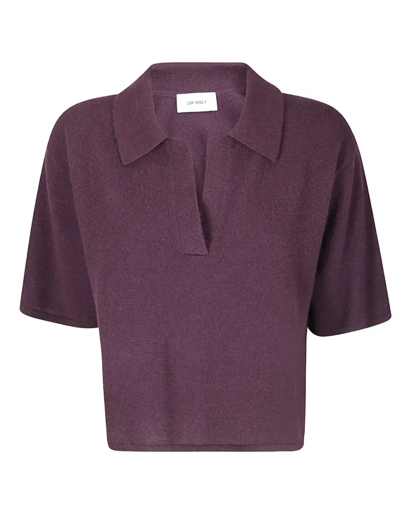 Lisa Yang Kaschmirpullover mit Poloshirtkragen - Violett Violett