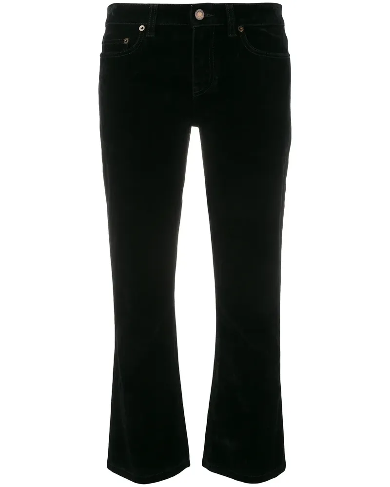 Saint Laurent Cropped-Jeans mit schmalem Bein - Schwarz Schwarz