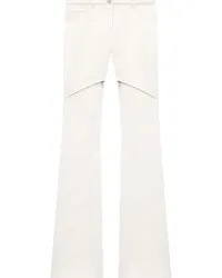 Courrèges Ellipse Twill-Hose mit Reißverschluss Weiß