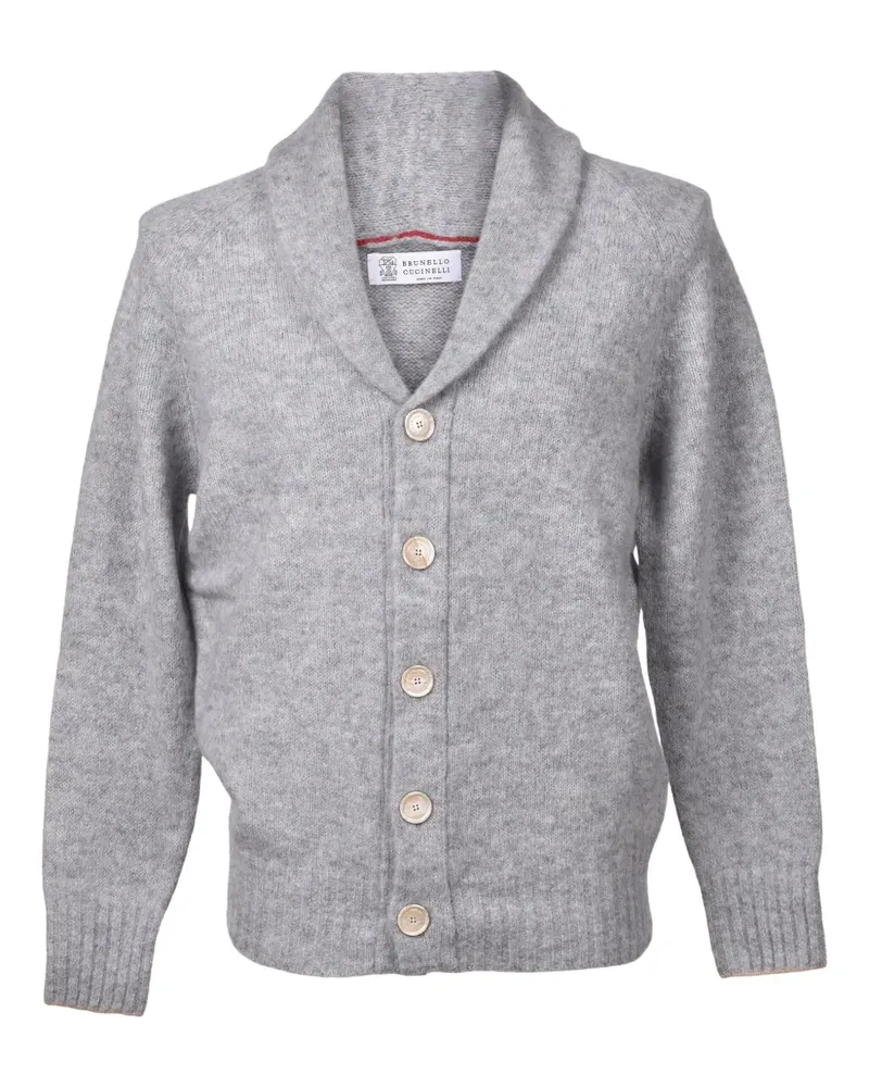 Brunello Cucinelli Cardigan mit Schalkragen - Grau Grau