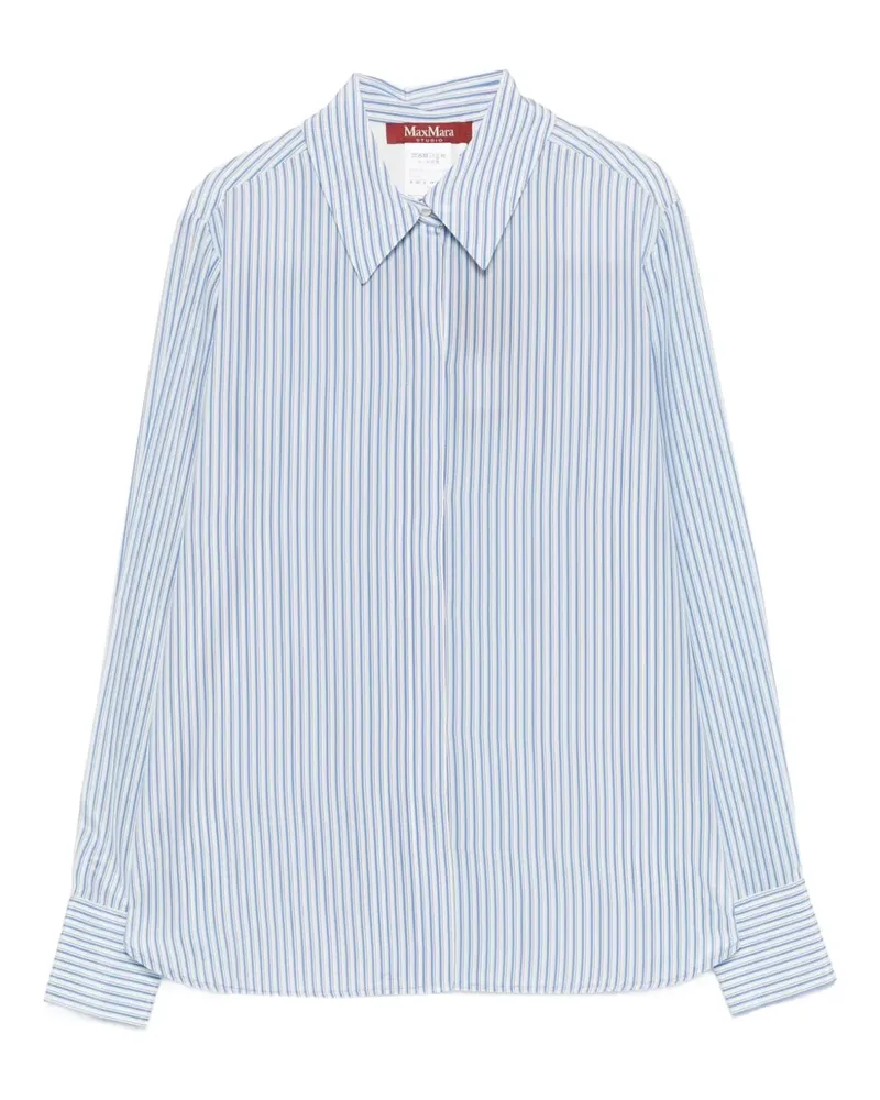 Max Mara Flirt striped button shirt - Weiß Weiß