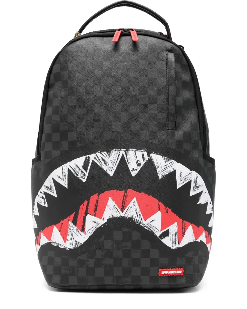 Sprayground shark-print backpack - Schwarz Schwarz