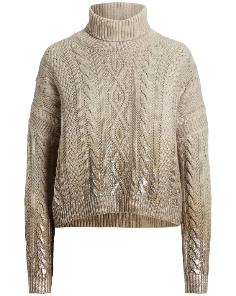 Ralph Lauren Kaschmirpullover mit Rollkragen - Nude Nude
