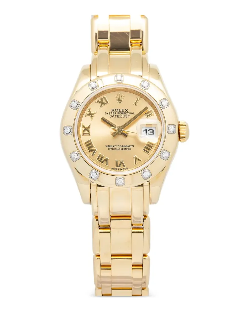Rolex Datejust Pearlmaster Armbanduhr mit Diamanten 29mm - Gold Gold