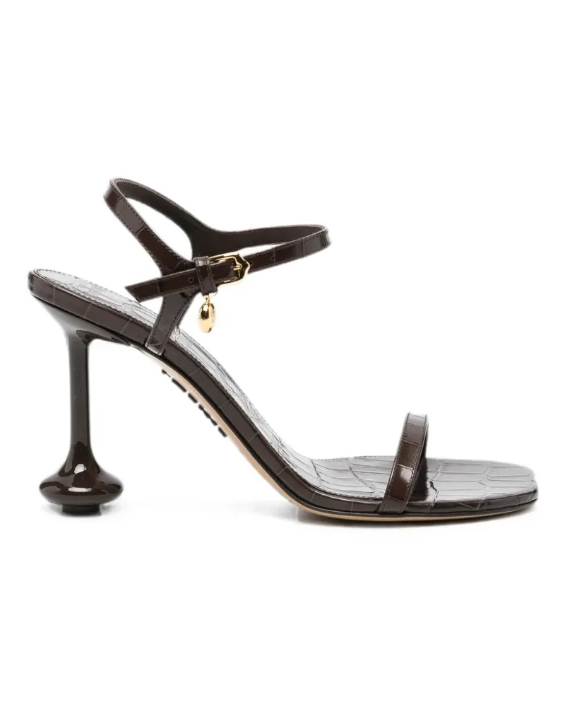 Loewe Sandalen mit Kroko-Effekt - Braun Braun
