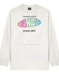 SAINT MXXXXXX Sweatshirt mit Text-Print Weiß