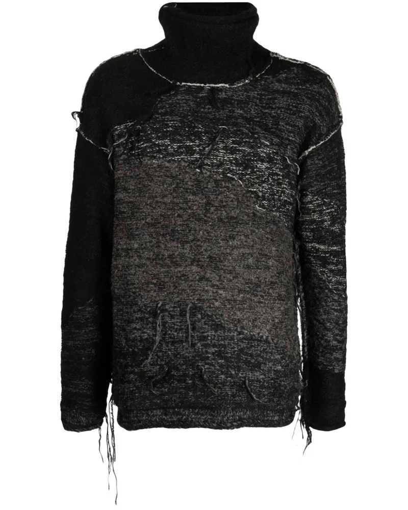 The Viridi-anne Cardigan im Distressed-Look - Schwarz Schwarz