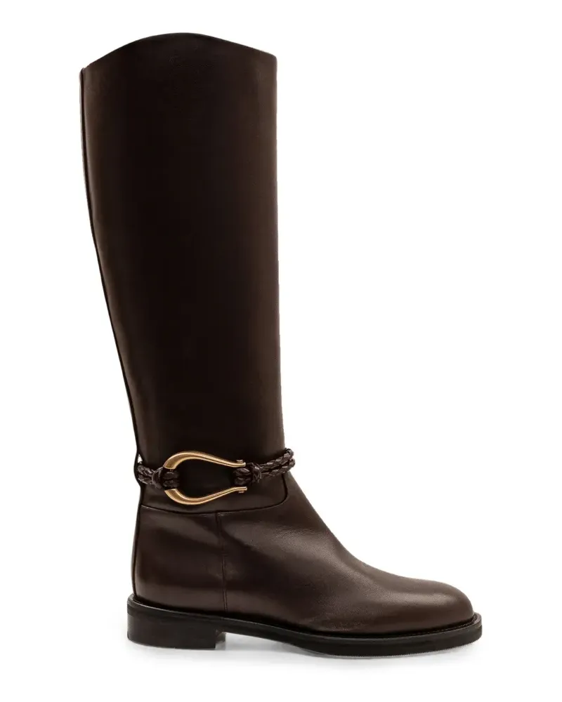 FESTA Milano Geflochtene Stiefel mit Schnalle - Braun Braun