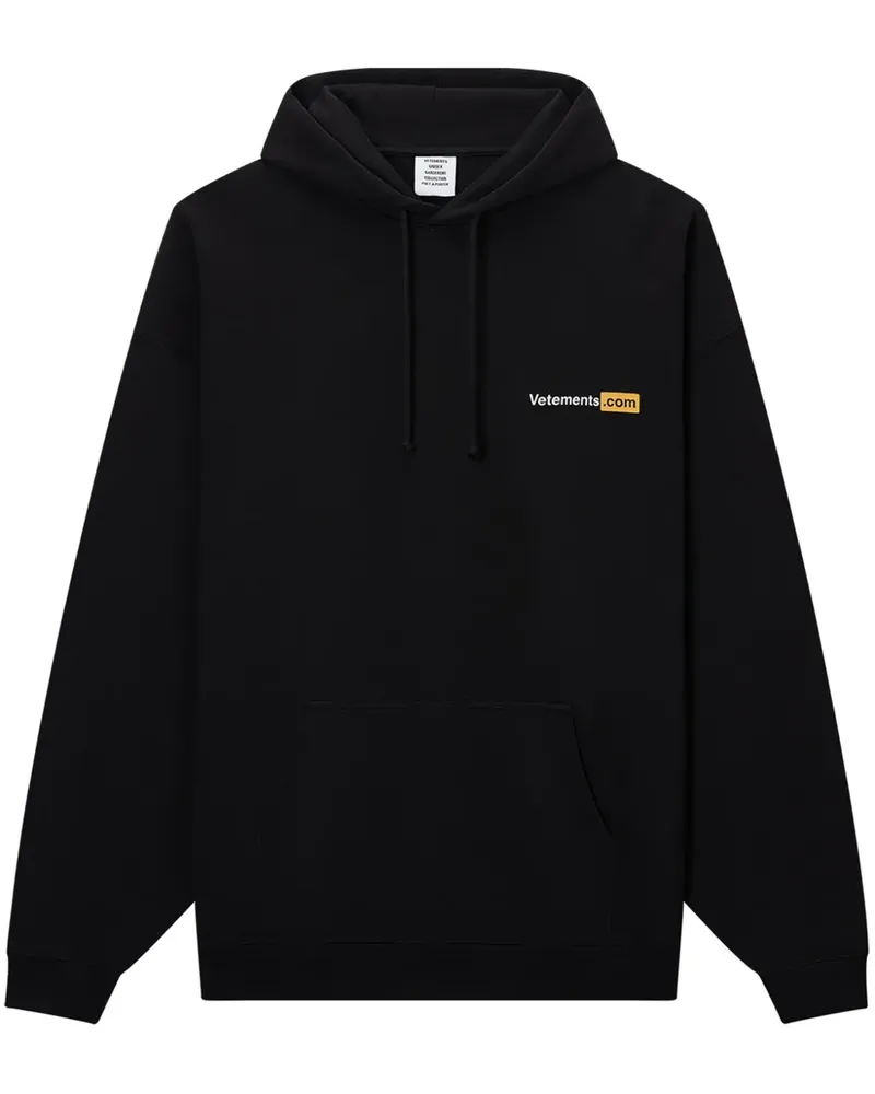 VETEMENTS Hoodie mit Logo-Print - Schwarz Schwarz