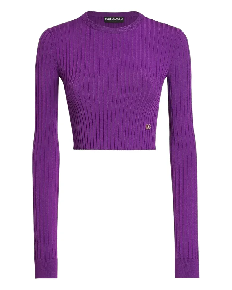 Dolce & Gabbana Pullover mit Logo-Schild - Violett Violett