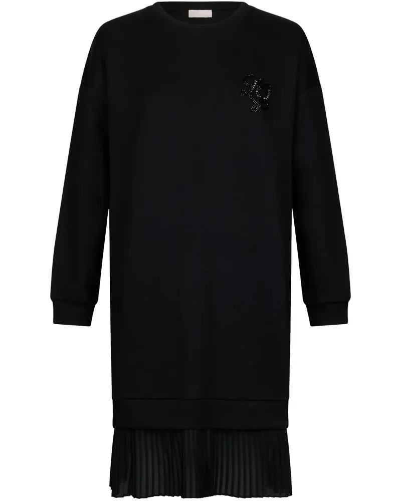 Liu Jo Klassisches Sweatshirtkleid - Schwarz Schwarz