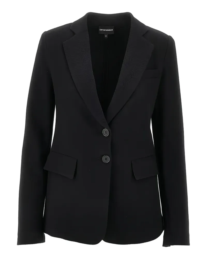 Emporio Armani Sakko mit Fischgrätenmuster - Schwarz Schwarz