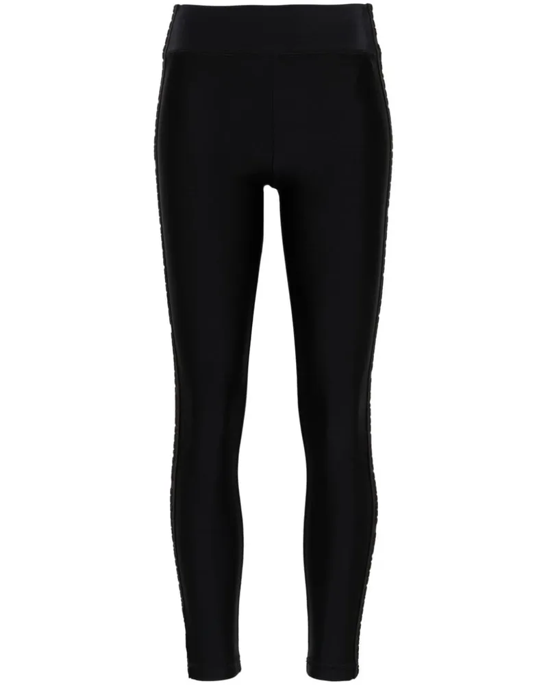 Versace Jeans Leggings mit Logo-Streifen - Schwarz Schwarz